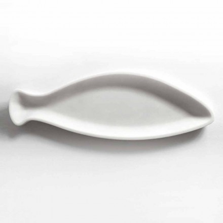 Küchentablett aus weißem Carrara-Marmor, handgefertigt in Italien - Fish Viadurini