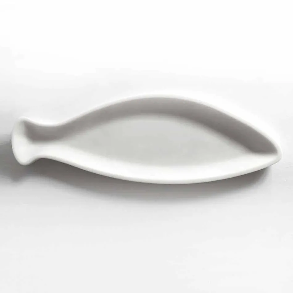 Küchentablett aus weißem Carrara-Marmor, handgefertigt in Italien - Fish Viadurini