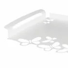 Weiß, Beige oder Elfenbein Eisen Design Serviertablett Made in Italy - Leiden Viadurini