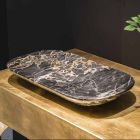 Elegantes Tablett aus Portoro Marmor Made in Italy - Ethereal Viadurini