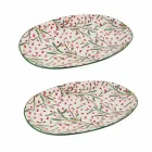 Weihnachtstablett Oval Porzellan Servierteller 2 Stück - Metzgerbesen Viadurini