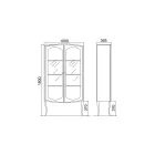 Vitrine komplett mit zwei Türen und drei Glasböden, hergestellt in Italien – Candy Viadurini