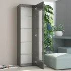 Design-Wohnzimmervitrine in Weiß, Anthrazit oder Betonholz - Suzana Viadurini