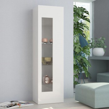 Design-Wohnzimmervitrine in Weiß, Anthrazit oder Betonholz - Suzana