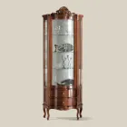 Wohnzimmervitrine 1 Tür und 2 Holzschubladen Made in Italy - Leonor Viadurini