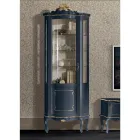 Wohnzimmer Vitrine aus Holz mit 1 Luxustür Made in Italy - Leonor Viadurini