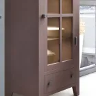 Vitrine Wohnzimmer aus massivem Tannenholz, vollständig in Italien hergestellt - Pascual Viadurini