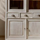 Vitrine aus massivem Teakholz mit 4 Türen und 3 Schubladen – Aikido Viadurini