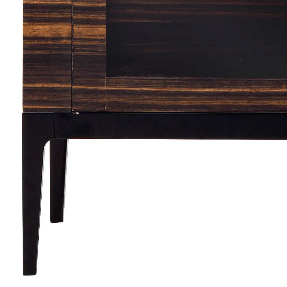 Design Vitrin aus Massivholz mit 2 Türen in Italien hergestellt  Viadurini