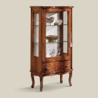 Klassische Wohnzimmervitrine Nussbaumholz mit Tür Made in Italy - Versailles Viadurini