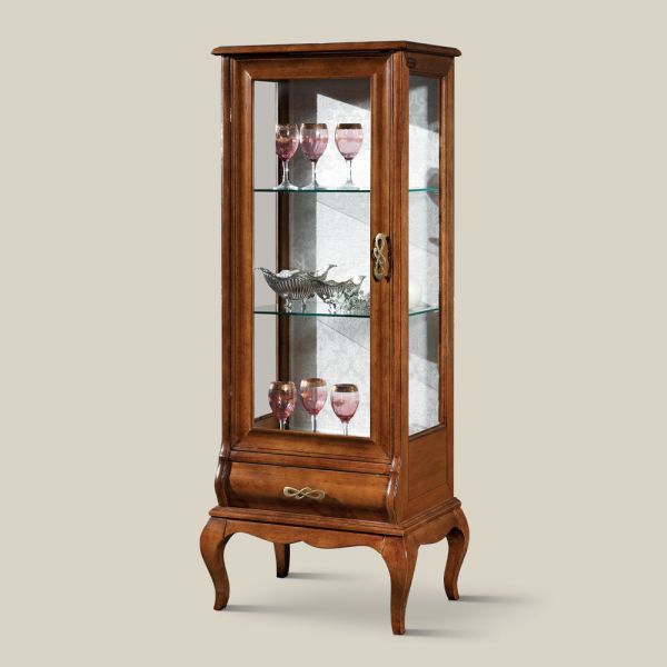 Luxuriöse wohnzimmervitrine aus klassischem walnussholz made in italy – hastings