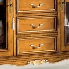 Wohnzimmervitrine aus Holz mit 2 Türen und 5 Schubladen Made in Italy - Richard Viadurini