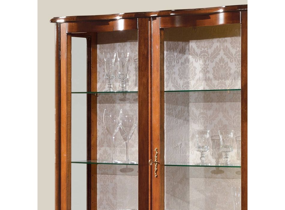 Holzvitrine im klassischen Stil mit Türen und Schubladen Made in Italy - Versailles Viadurini
