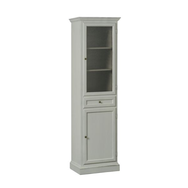 Vitrine mit 1 glastür, 1 schublade und 1 holztür made in italy – camene