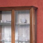 Vitrine mit 3 Schubladen, 2 Türen und Glasböden Made in Italy - Walo Viadurini