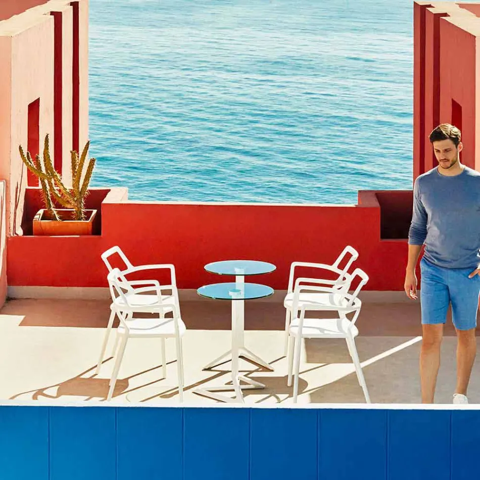 Moderner Gartenstuhl aus Polypropylen von Vondom Delta Viadurini