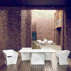 Vondom Faz weiß lackierter Gartensessel mit modernem Design Viadurini