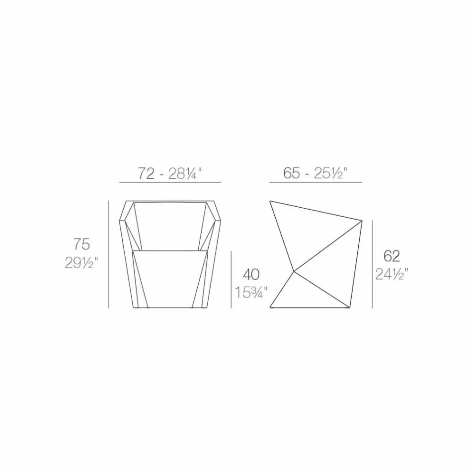 Vondom Faz weiß lackierter Gartensessel mit modernem Design Viadurini