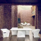 Vondom Faz weiß lackierter Gartentisch L200xP100cm Design Viadurini