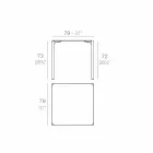 Quadratische Tabelle Vondom Quarz im Freien des modernen Designs Viadurini